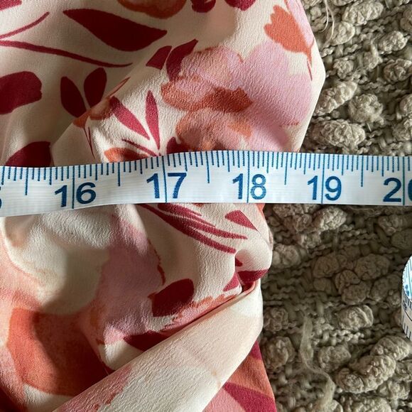 LUXOLOGY Floral‎ Dress. High-Low. Pink Floral. Size XL - Picture 11 of 12